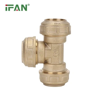 IFAN Brass PE Compression Fittings Tee